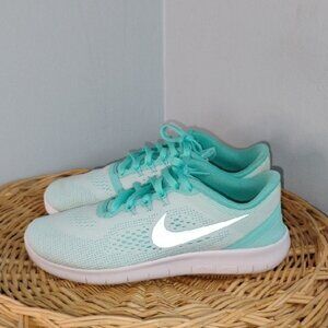 Nike Free Run Running Shoes Big Kid Youth Mint Green Sneakers Size 6 Y Athletic